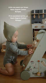 Basic Organic Cotton Romper - Taupe