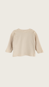 Silk Sand Long Sleeve Top