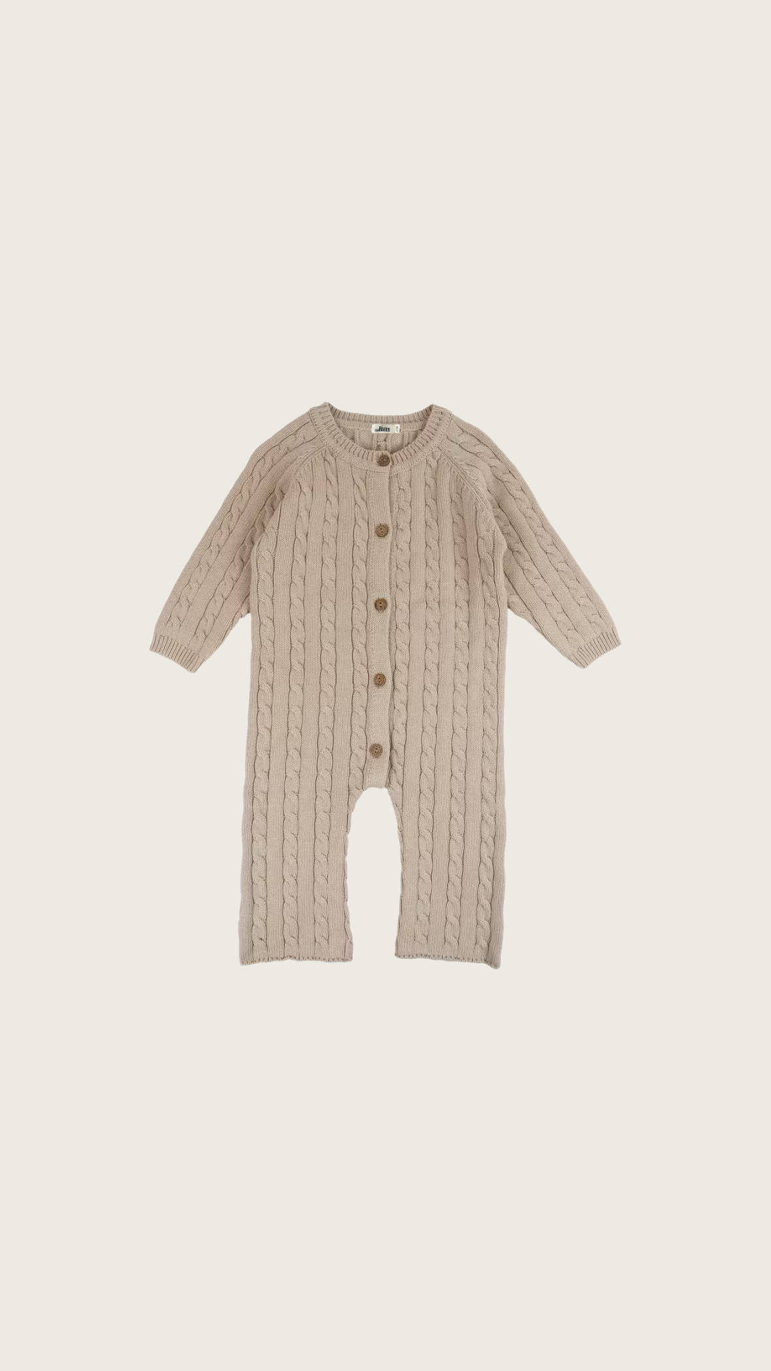 Oat Cable Knit One Piece