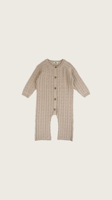 Oat Cable Knit One Piece