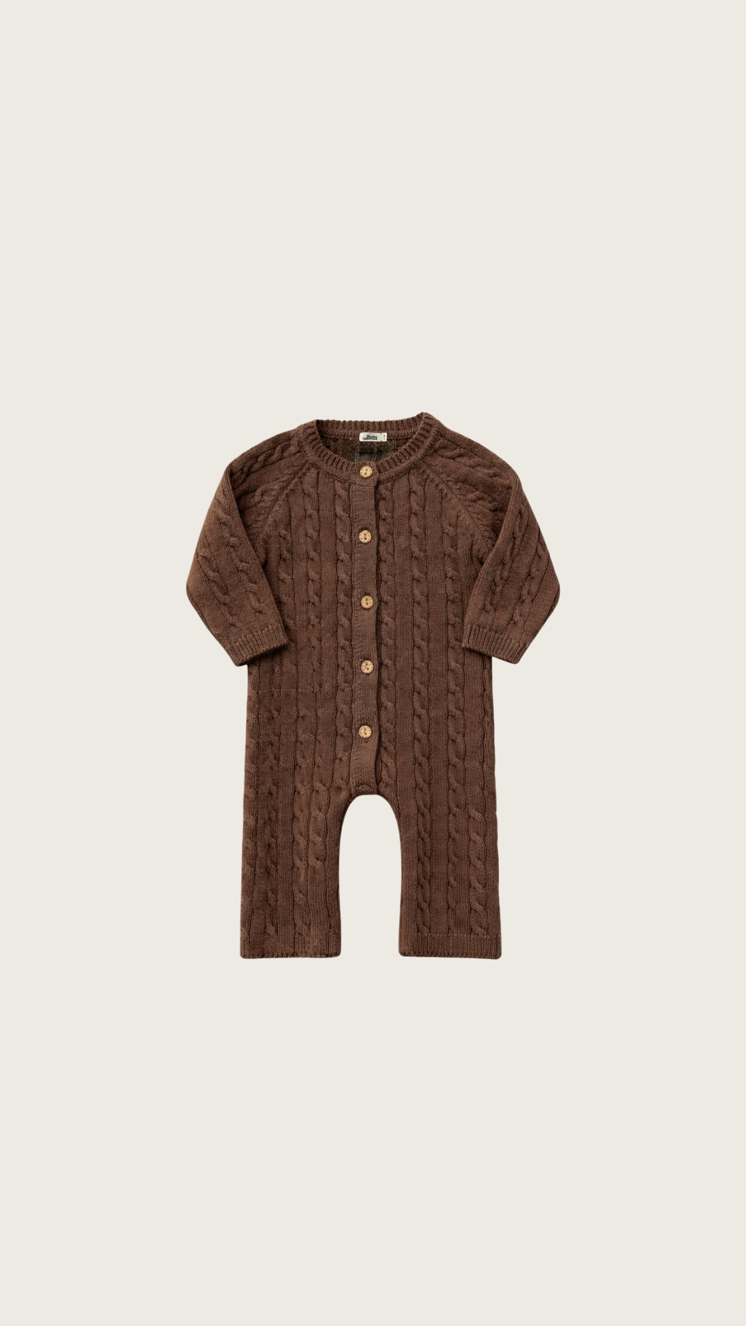 Brown Cable Knit One Piece