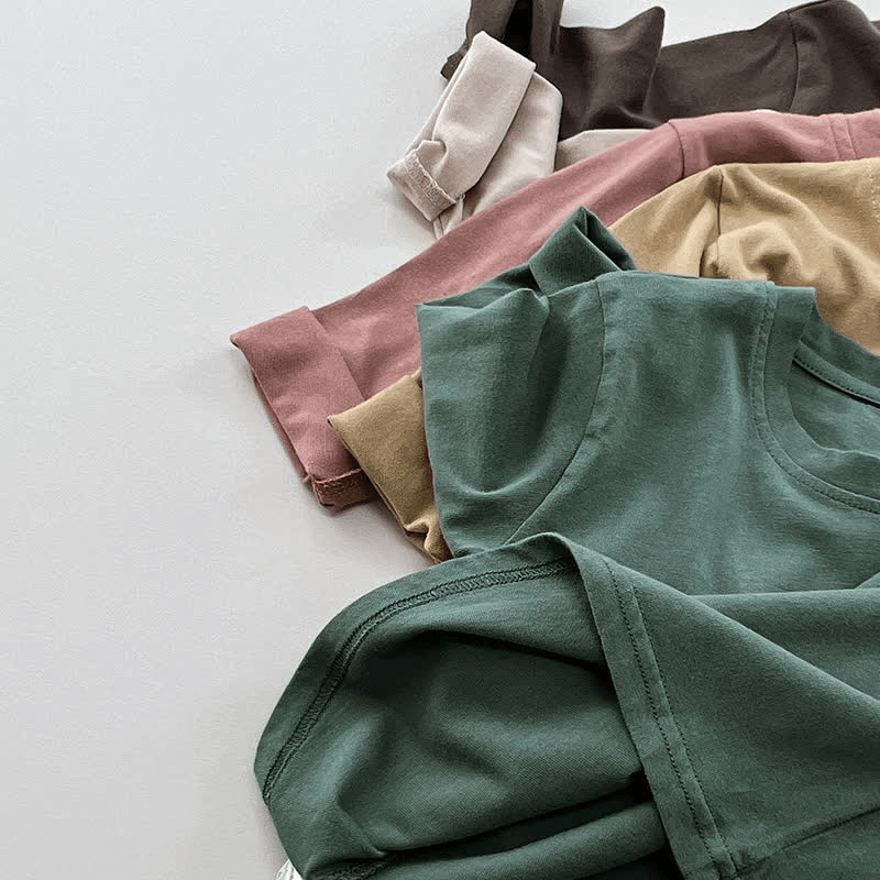 Basic Cotton Long Sleeved T-shirt - Beige