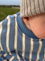 Heritage Blue - Striped Oversized Cozy Bodysuit