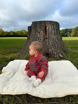 Heritage Red - Striped Oversized Cozy Bodysuit