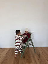 Chestnut Striped Cozy Oversized Bodysuit