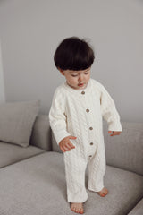 Milky Cable Knit One Piece