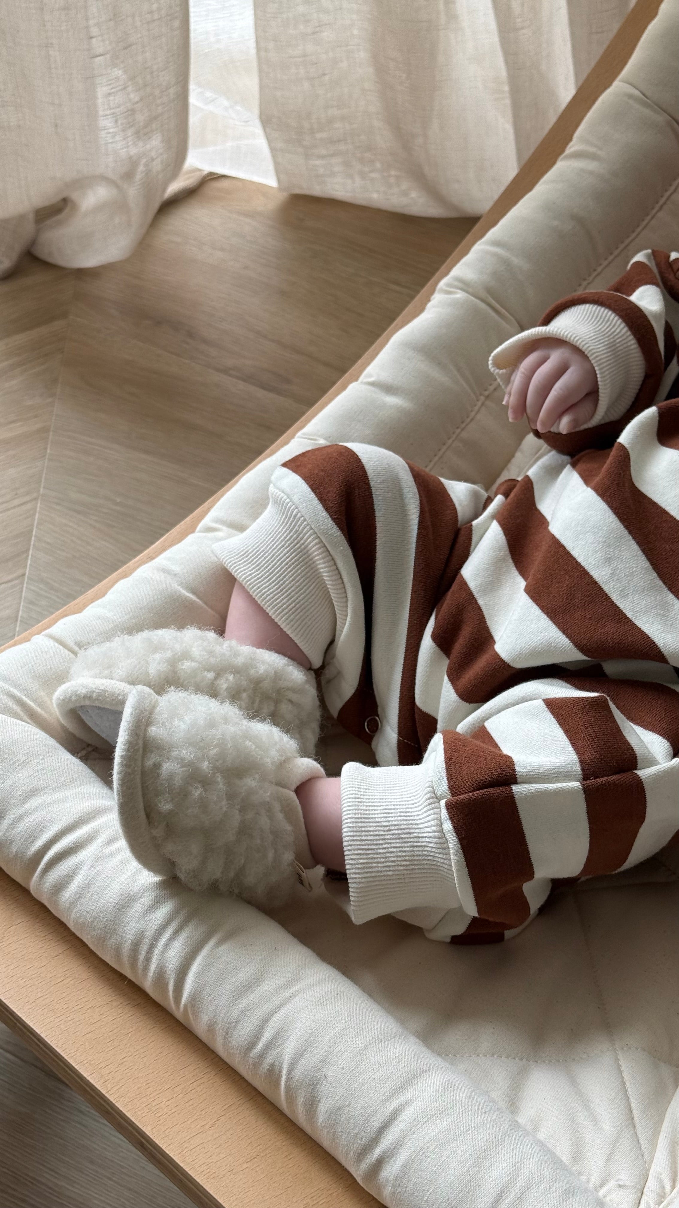 Bodysuit rayé oversize Chestnut